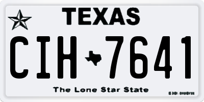 TX license plate CIH7641