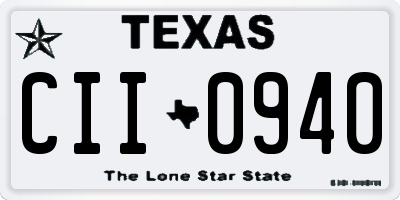 TX license plate CII0940