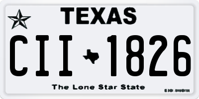 TX license plate CII1826