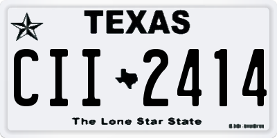 TX license plate CII2414