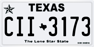 TX license plate CII3173