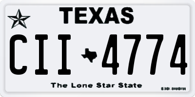 TX license plate CII4774