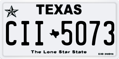 TX license plate CII5073