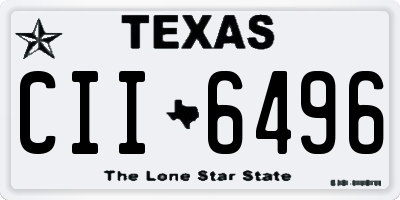 TX license plate CII6496