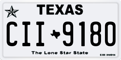 TX license plate CII9180