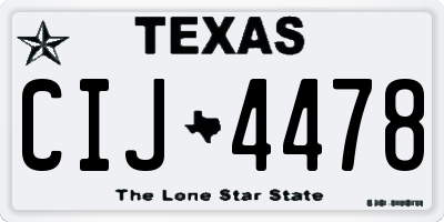 TX license plate CIJ4478