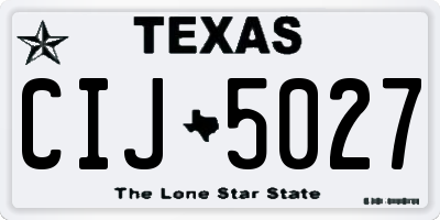 TX license plate CIJ5027