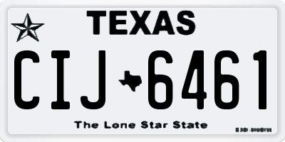 TX license plate CIJ6461