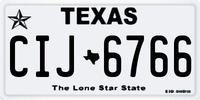 TX license plate CIJ6766