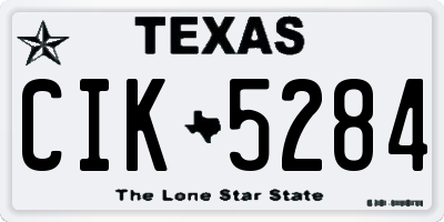 TX license plate CIK5284