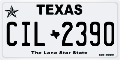 TX license plate CIL2390