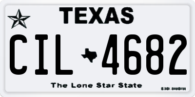 TX license plate CIL4682