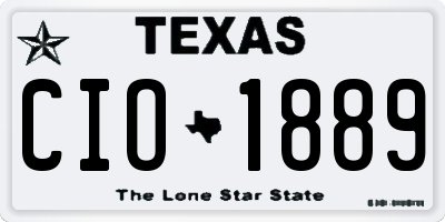 TX license plate CIO1889