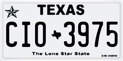 TX license plate CIO3975