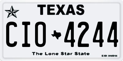 TX license plate CIO4244