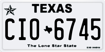 TX license plate CIO6745