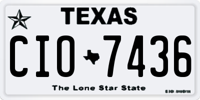 TX license plate CIO7436