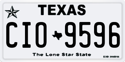 TX license plate CIO9596