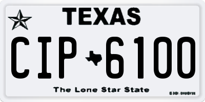 TX license plate CIP6100