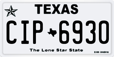 TX license plate CIP6930