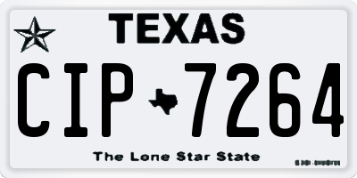 TX license plate CIP7264