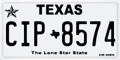 TX license plate CIP8574
