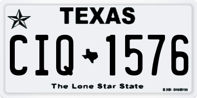 TX license plate CIQ1576