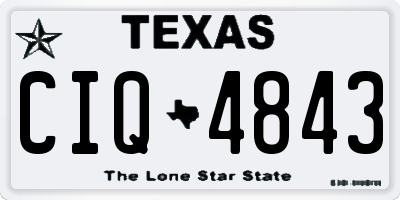 TX license plate CIQ4843