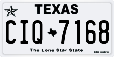 TX license plate CIQ7168
