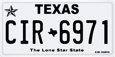 TX license plate CIR6971
