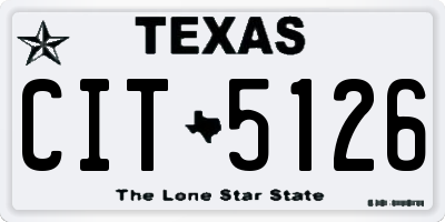 TX license plate CIT5126