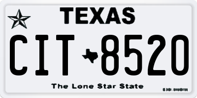 TX license plate CIT8520