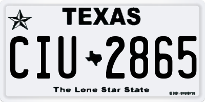 TX license plate CIU2865