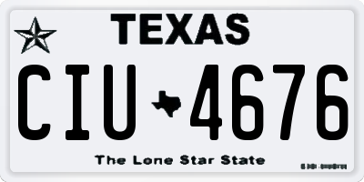 TX license plate CIU4676