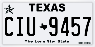 TX license plate CIU9457
