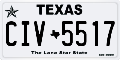 TX license plate CIV5517