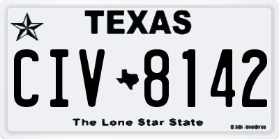TX license plate CIV8142