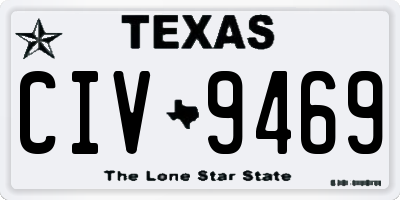 TX license plate CIV9469