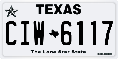 TX license plate CIW6117