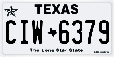 TX license plate CIW6379