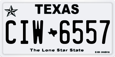 TX license plate CIW6557