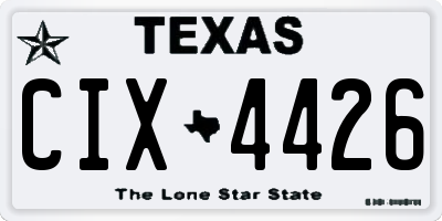 TX license plate CIX4426