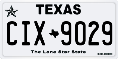 TX license plate CIX9029