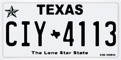 TX license plate CIY4113