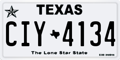 TX license plate CIY4134