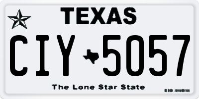 TX license plate CIY5057