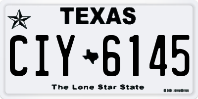 TX license plate CIY6145