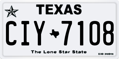 TX license plate CIY7108