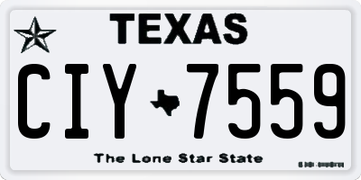 TX license plate CIY7559
