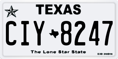 TX license plate CIY8247